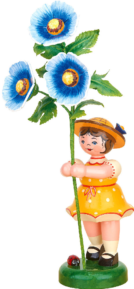 Blumenkinder - Mädchen - Malve - blau