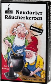 Neudorfer Räucherkerzchen mit Pfannlunterteil Weihrauch Neudorfer Räucherkerzchen mit Pfannlunterteil Weihrauch