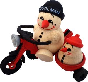 Holzfigur Cool Man - Beiwagen