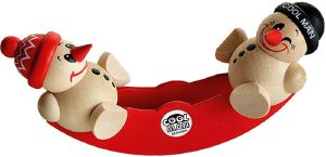 Holzfigur Cool Man - Fritz und Freddy in der Wippe