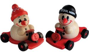 Holzfigur Cool Man - Go Car