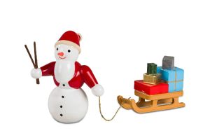 Schneemann - Weihnachtsmann mit Schlitten Schneemann - Weihnachtsmann mit Schlitten