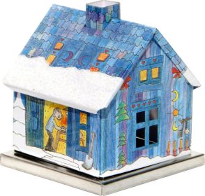Räucherhaus Adventshaus - Bastelwerkstatt, blau