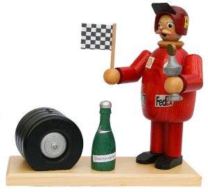 Räuchermann Rennfahrer (rot) Räuchermann Rennfahrer (rot)
