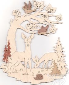 Fensterbild Rehe