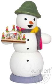 Räuchermann Schneemann mit Schwibbogen Räuchermann Schneemann mit Schwibbogen