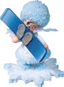 Schneeflöckchen mit Snowboard