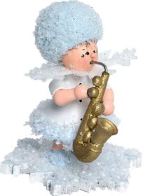 Schneeflöckchen mit Saxophon