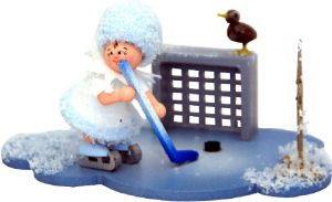 Schneeflöckchen spielt Eishockey