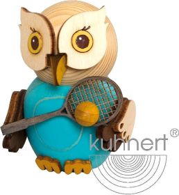 Mini-Eule mit Tennisschläger