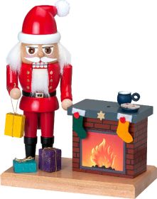 Nussknacker Weihnachtsmann mit Kamin