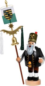Räuchermann Bergmann mit Schellenbaum - Die Bärtigen Räuchermann Bergmann mit Schellenbaum - Die Bärtigen