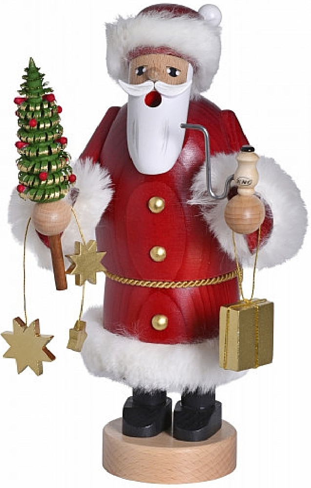 Räuchermann Weihnachtsmann mit Bäumchen