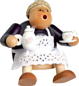 Räuchermann Kantenhocker Kaffeesächsin -Die Dicken- Räuchermann Kantenhocker Kaffeesächsin -Die Dicken-