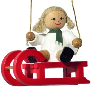 Baumbehang Puppe auf Schlitten