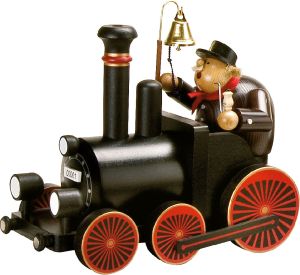 Komponenten für Kantenhockereisenbahn - Lok mit Lokführer Komponenten für Kantenhockereisenbahn - Lok mit Lokführer
