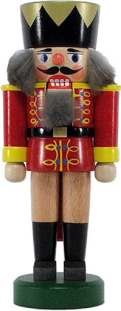 Nussknacker König, rot/gelb, 16 cm