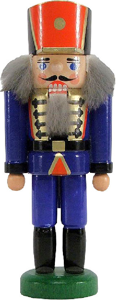 Miniatur-Nußknacker Soldat, blau