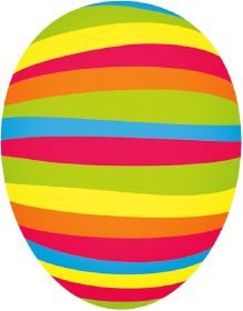 Osterei - bunte Streifen, 18 cm Osterei - bunte Streifen, 18 cm