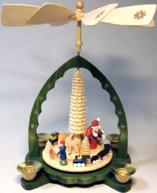 Weihnachtspyramide Bescherung, grün Weihnachtspyramide Bescherung, grün