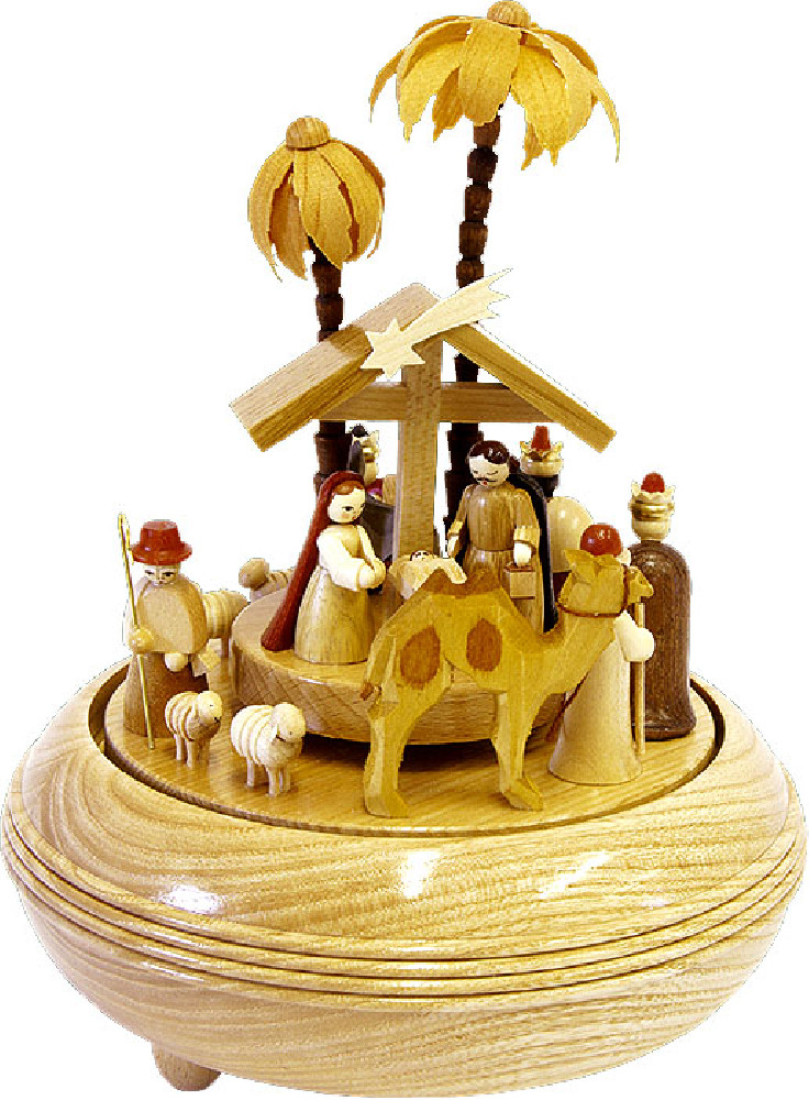 Spieldose Christi Geburt, natur, 36er Spielwerk