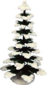 Weihnachtsbaum, grün/weiß - 11 cm