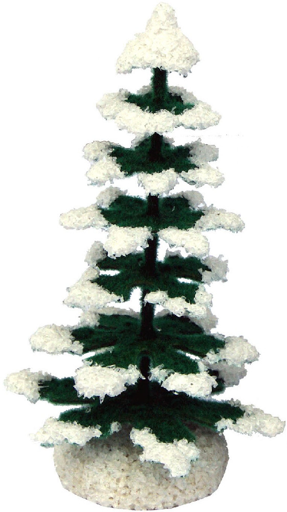 Weihnachtsbaum, grün/weiß - 8 cm
