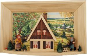 Wandbild - bei der Arbeit - elektr. Beleuchtung Wandbild - bei der Arbeit - elektr. Beleuchtung