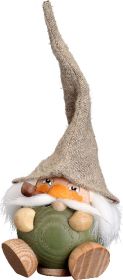 Kugelräucherfigur, Die Waldzwerge - moosgrün Kugelräucherfigur, Die Waldzwerge - moosgrün