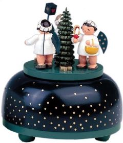kleine Spieldose Engel mit Geschenk