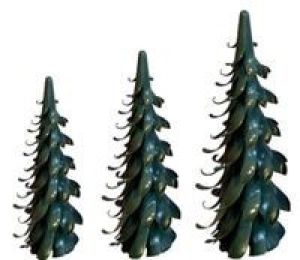 Spiralbaum grün, 3er Satz