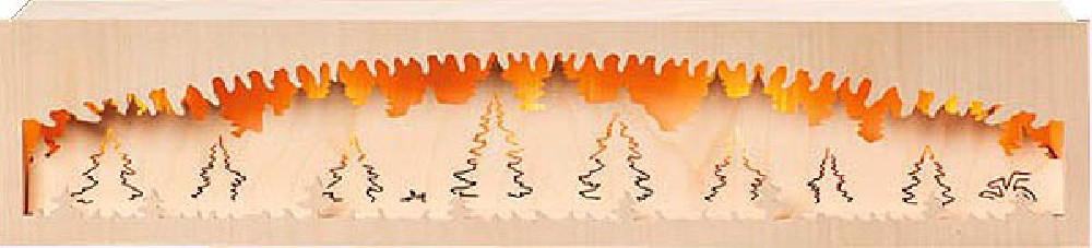 Schwibbogen Untersatz, beleuchtet - mit Zapfen, 50 cm