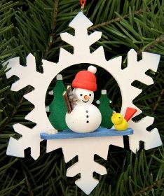 Baumbehang Schneeflocke - Schneemann Baumbehang Schneeflocke - Schneemann