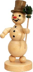 Schneemann - mit Besen