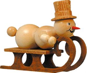 Schneemann - Rennschlittenfahrer
