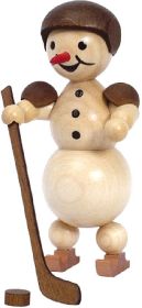 Schneemann - Eishockeyspieler mit Helm, stehend