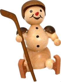 Schneemann - Eishockeyspieler mit Helm, Auswechsler