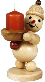 Kerzenhalter Schneemann Junior - Lichthalter, links