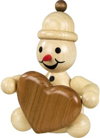 Schneemann Junior, mittel - mit Herz