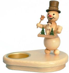 Schneemannleuchter mit Bauchladen