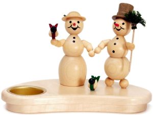 Schneemannleuchter Mann und Frau