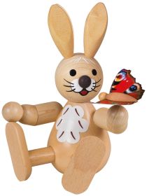 Osterhase mit Schmetterling - sitzend
