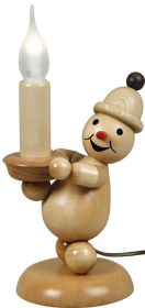 Schneemann Junior Kerze elektr. Beleuchtet