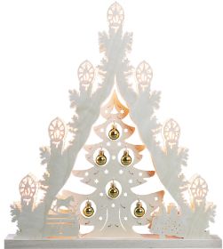 Lichterspitze Baum mit goldenen Kugeln, 7 flg. Lichterspitze Baum mit goldenen Kugeln, 7 flg.