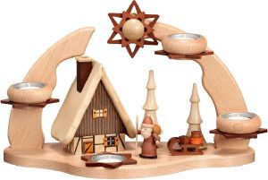 Adventsbogen mit Rauchhaus + Weihnachtsmann Adventsbogen mit Rauchhaus + Weihnachtsmann