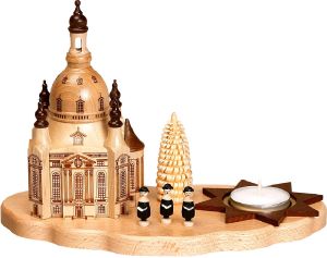 Teelichthalter Dresdner Frauenkirche, Sänger und Bäumchen - natur