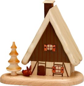 Räucherhaus auf Sockel, natur