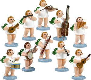 Engelmusikanten 10-teilig, Variante 2 - ohne Krone Engelmusikanten 10-teilig, Variante 2 - ohne Krone