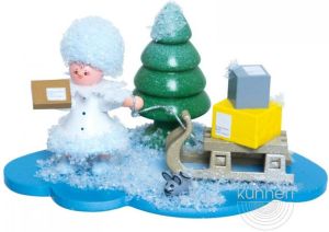 Schneeflöckchen als Paketbote