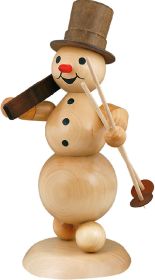 Schneemann - Ski auf Schulter, groß